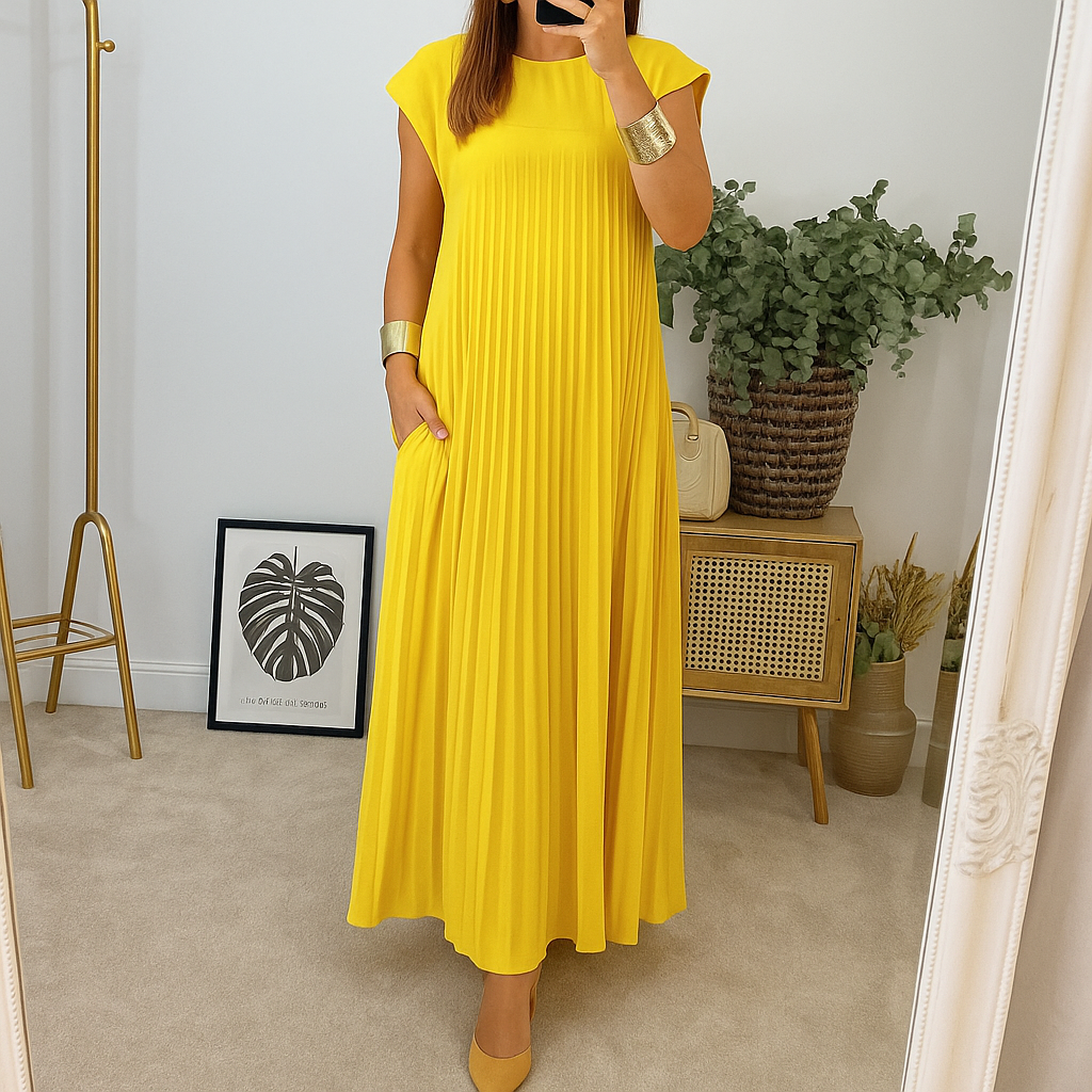 Charlotte - Sukienka plisowana bez rękawów 