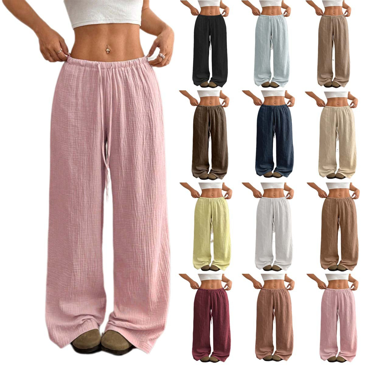 Zofia – Luźne bawełniane spodnie