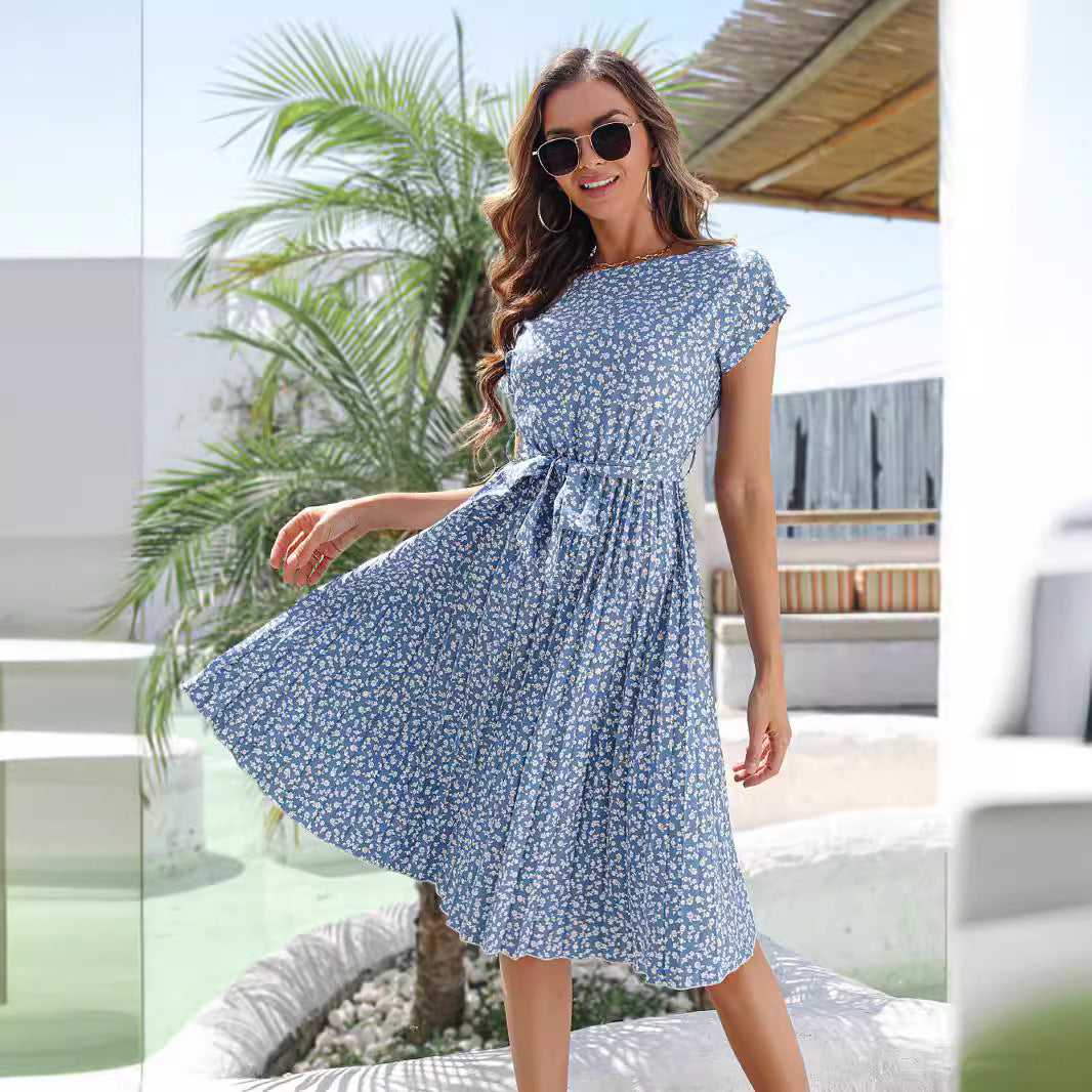 Amélie – Letnia plisowana spódnica w kwiaty